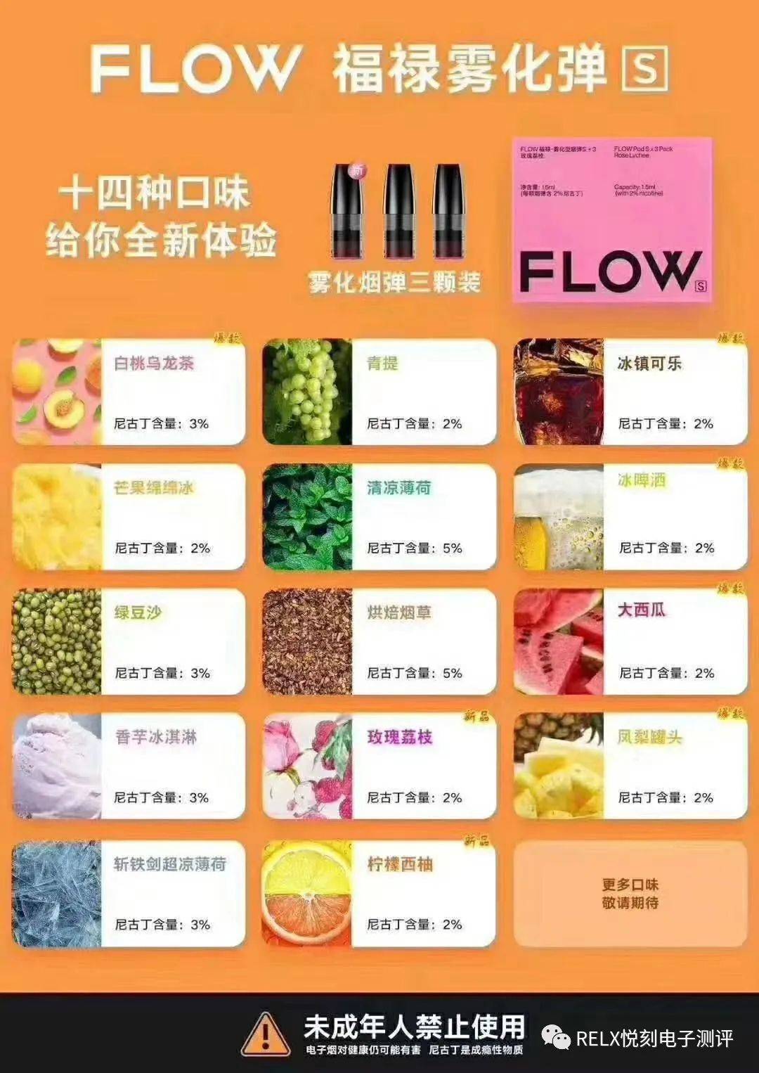 FLOW福禄电子烟多少钱？电量是多少？烟弹口味有哪些好抽的口味？